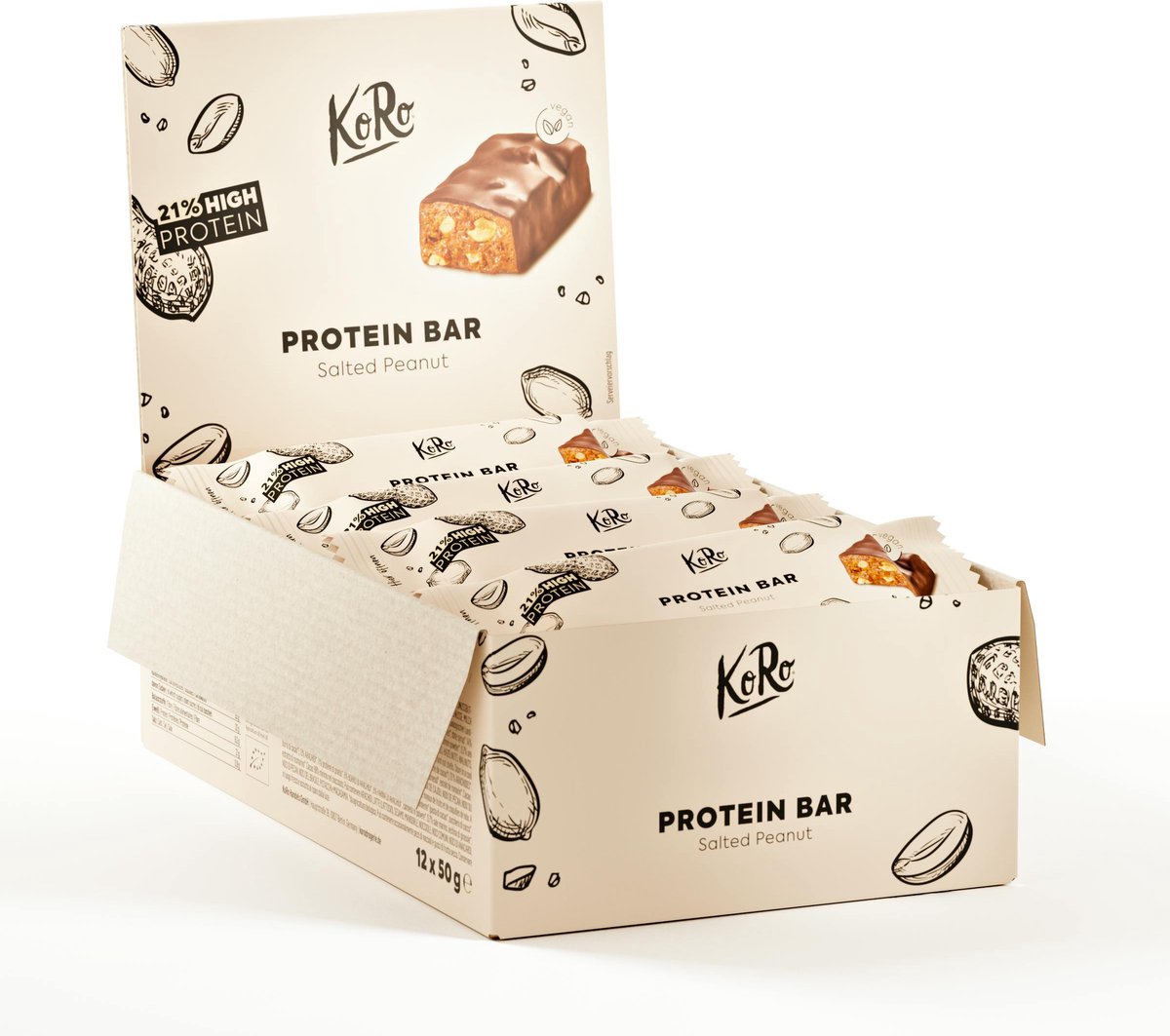 KoRo | Bio vegan protein bar salted peanut 12 x 50 g