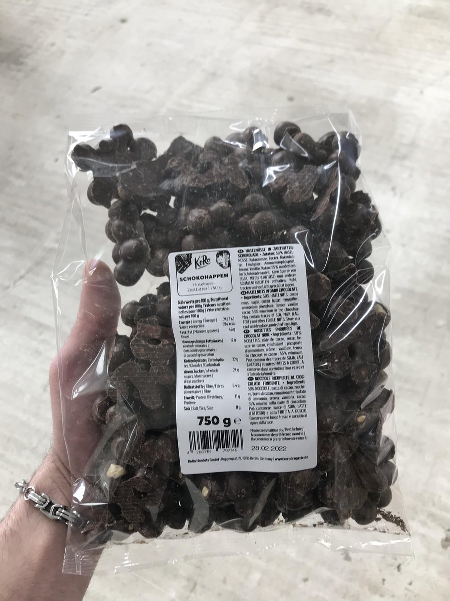 KoRo | Chocolate bites pure chocolade & hazelnoot 750 g