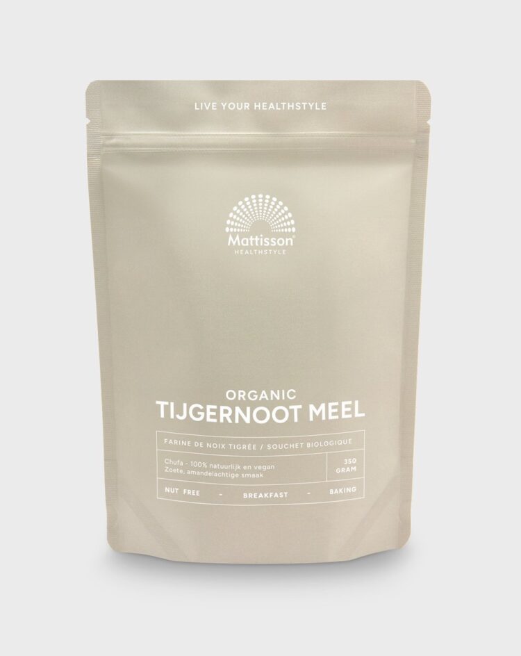Mattisson - Biologisch Tijgernoot Meel - Rijk aan Vezels en Magnesium - Bron van Vitamine E - 350 Gram