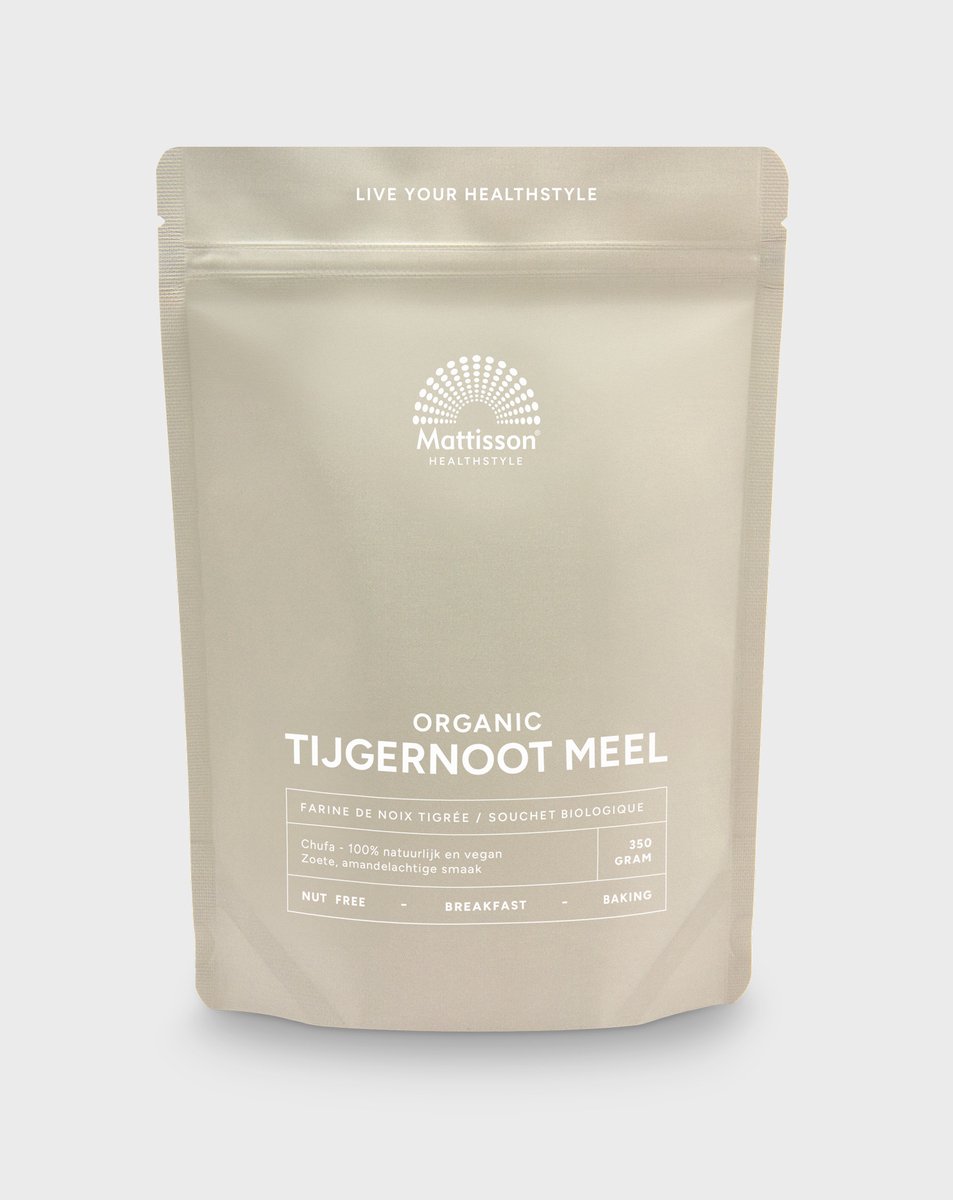 Mattisson - Biologisch Tijgernoot Meel - Rijk aan Vezels en Magnesium - Bron van Vitamine E - 350 Gram