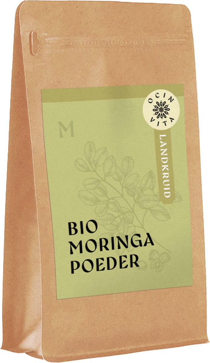 Moringa poeder 500g - Biologische Moringapoeder - Superfood -Natuurlijke Energie & Weerstand - Rijk aan IJzer, Calcium & Vitamine A - Ocin Vita