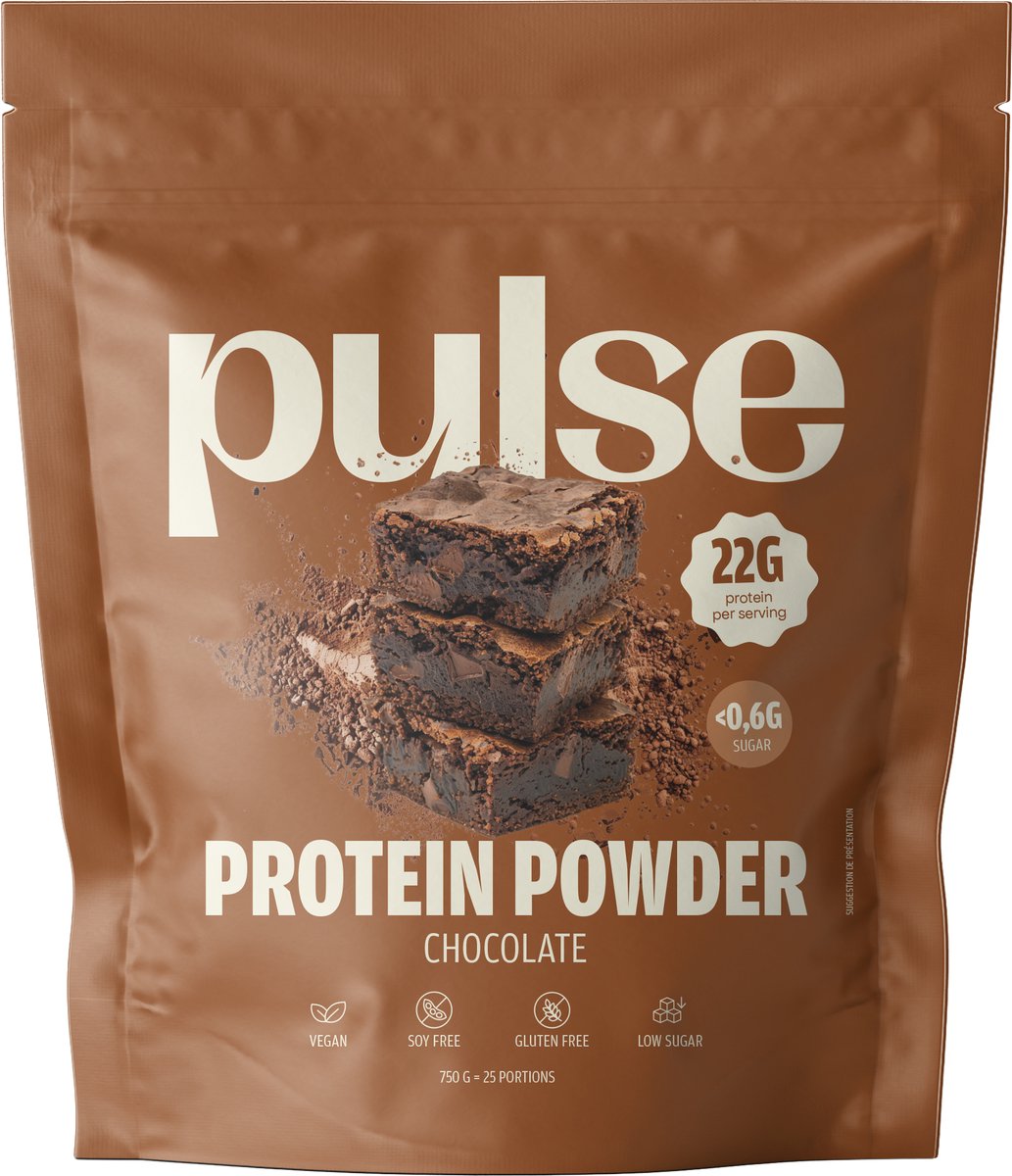 Pulse Protein - Protein powder Chocolade - Vegan - Eiwip poeder - Eiwitshake 750g
