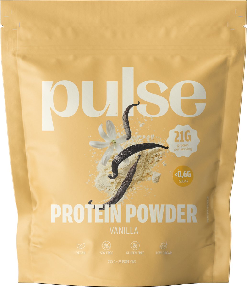 Pulse Protein - Protein powder Vanilla - Vegan - Eiwip poeder - Eiwitshake - 750g