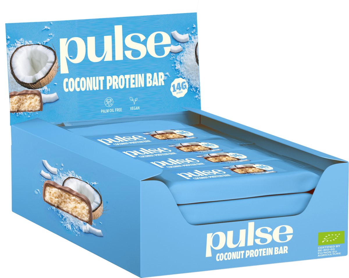 Pulse Protein - Proteïne Repen Coco - Vegan, Bio, Zonder Gluten - 12 x 55g