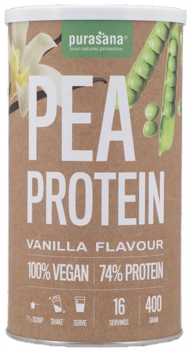 Purasana Protein Pea 74% - Vanille Vegan - 400 gram