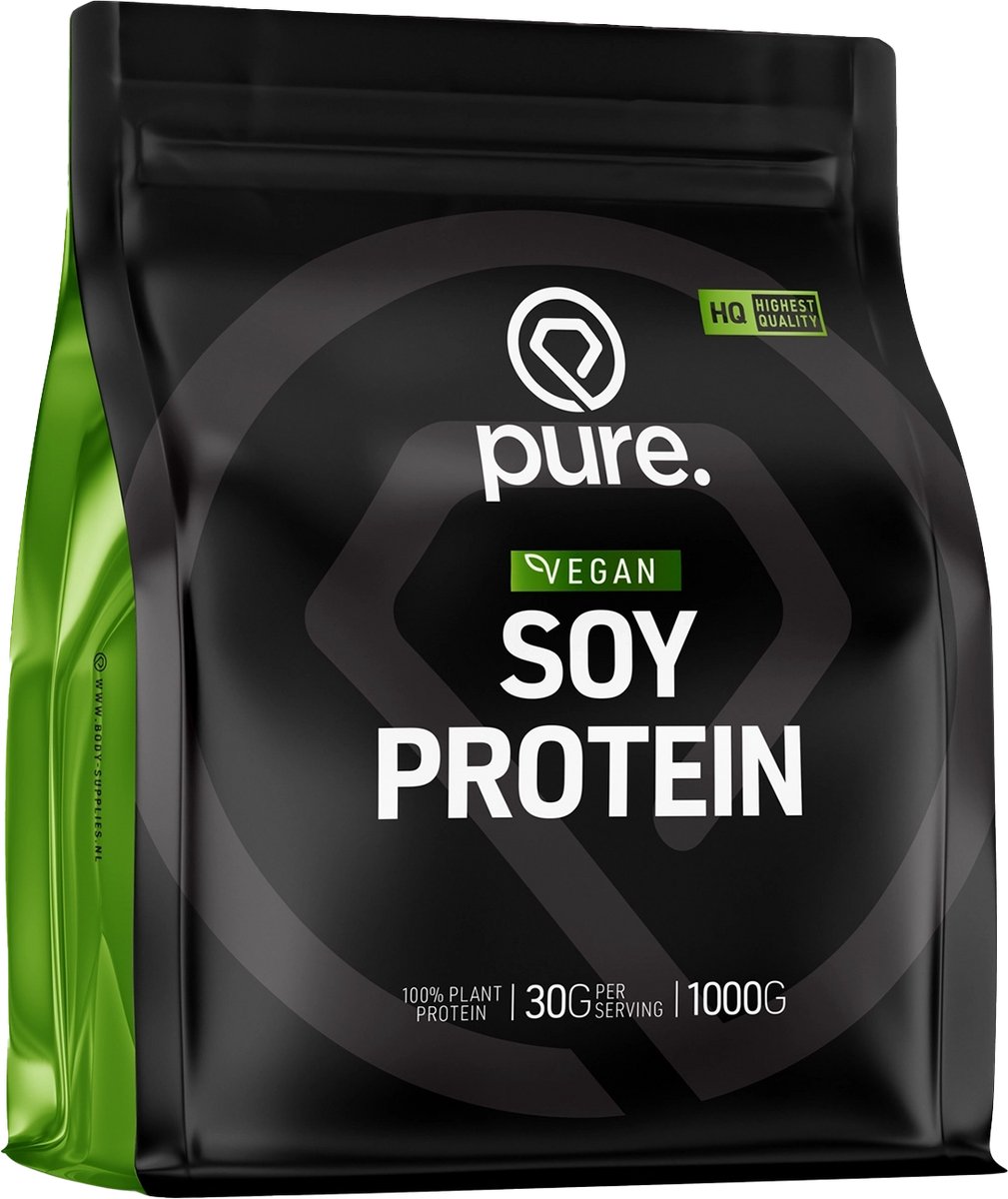 Pure. Soy Protein - Chocolade - 1000g - hoogwaardige soja eiwit - 26g eiwit per portie - vegan - plantaardig eiwitpoeder