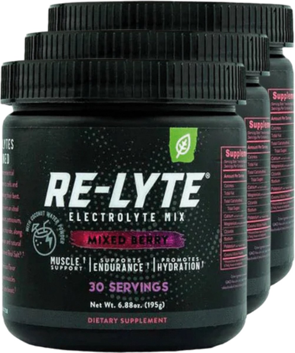 Re-Lyte | Hydration Drink Mix | Mixed Berry 190g | 3 stuks | 3 x 190 gram
