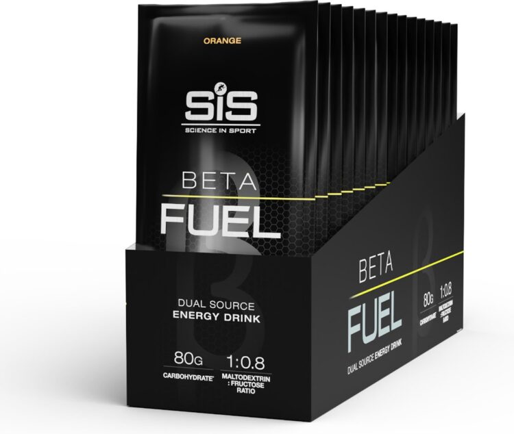 Science in Sport - SIS Beta Fuel 80 Poeder - Dual Source Energy Drink - 1 : 0,8 Maltodextrine Fructose verhouding - Orange Smaak - 15 x 82 gram