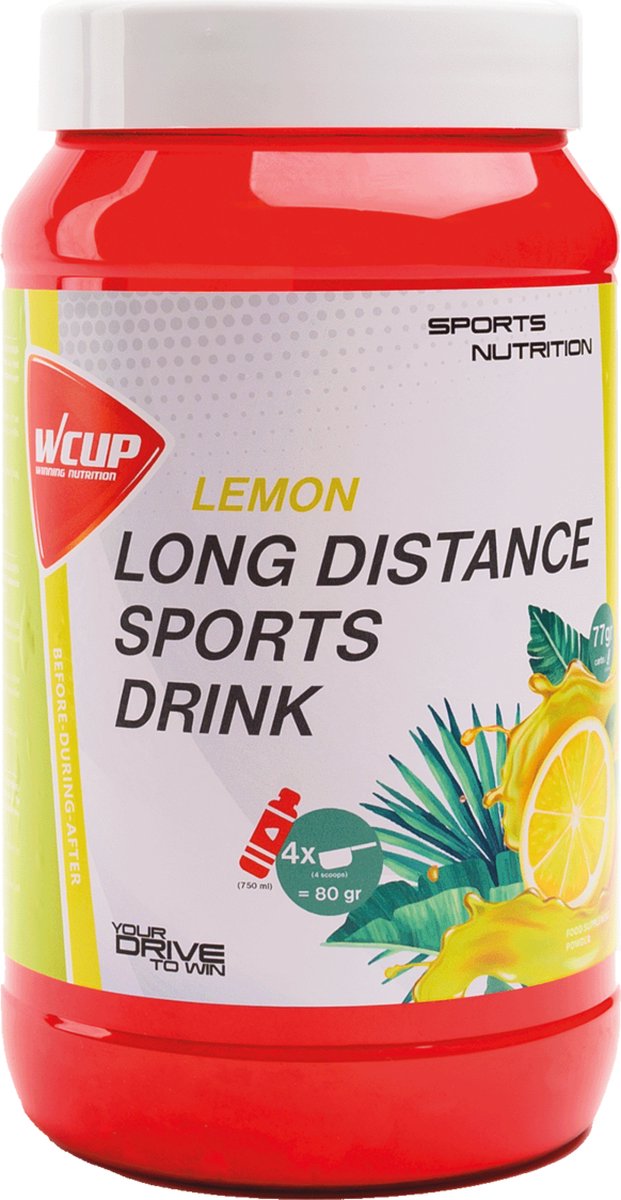 Wcup Sports Nutrition - Long Distance Sports Drink (Lemon - 1040 gram) - Poeder