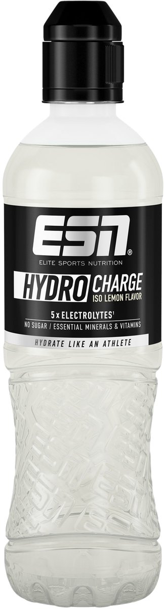 ESN Hydro Charge Iso-Drink - Smaak Lemon - Isotone Sportdrank met Elektrolyten en Vitamines - Voor Hydratatie en Herstel - Suikervrij - 6 x 500 ml