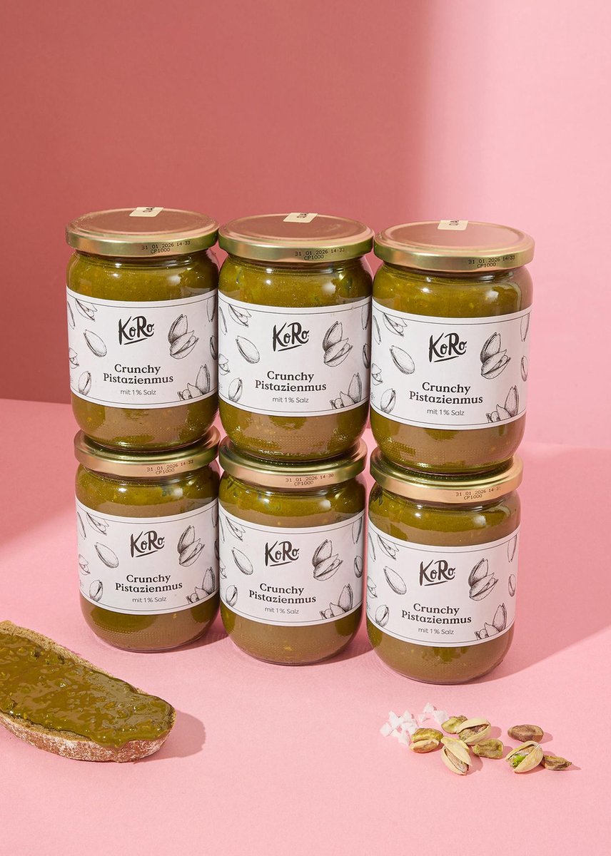KoRo | Crunchy pistachepasta gezouten 6 x 500 g