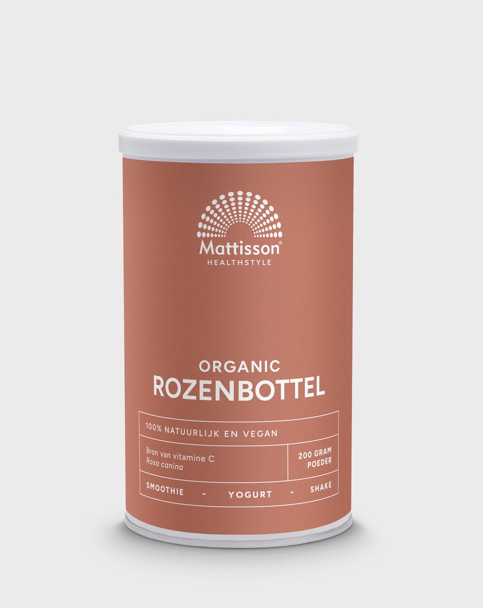 Mattisson - Rozenbottel Poeder - Voedingssupplement - Bron van Vitamine C - 100% Puur - 200 Gram