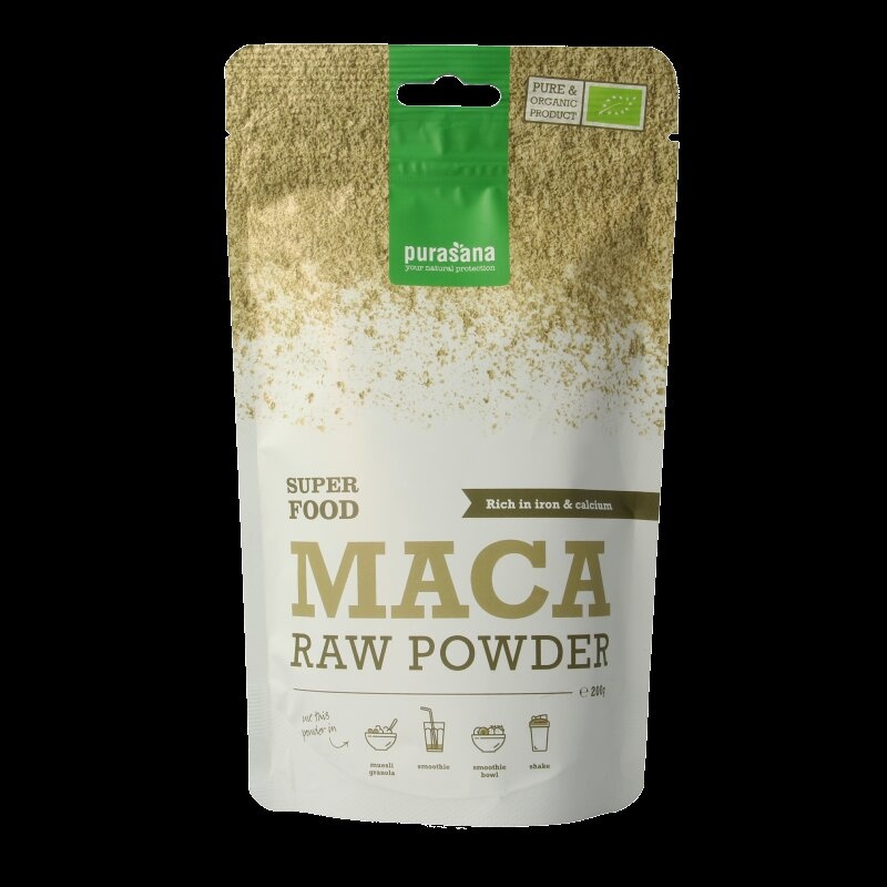 Purasana Maca poeder vegan bio 200 Gram