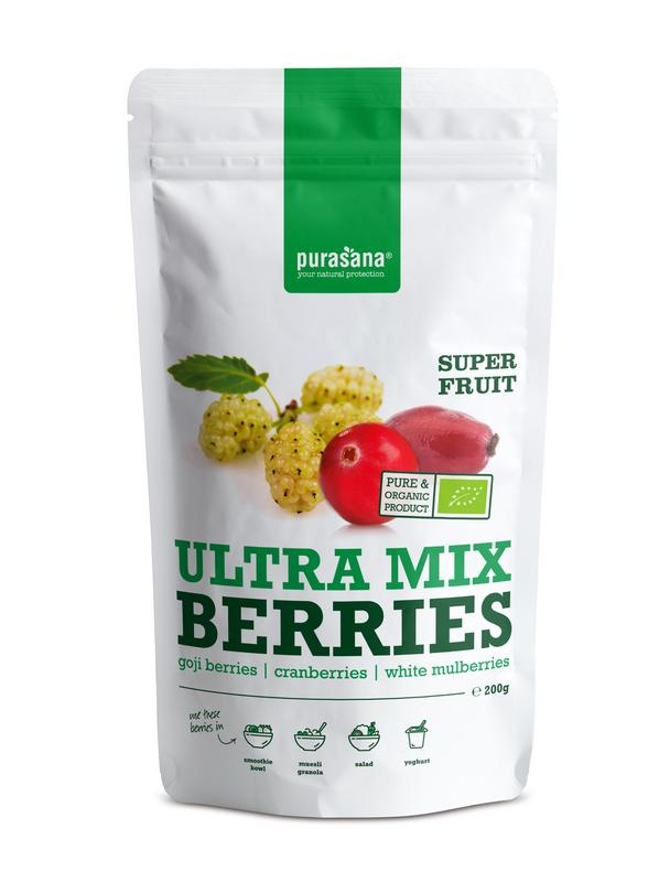 Purasana Ultra mix berries/bessen vegan bio 200 Gram