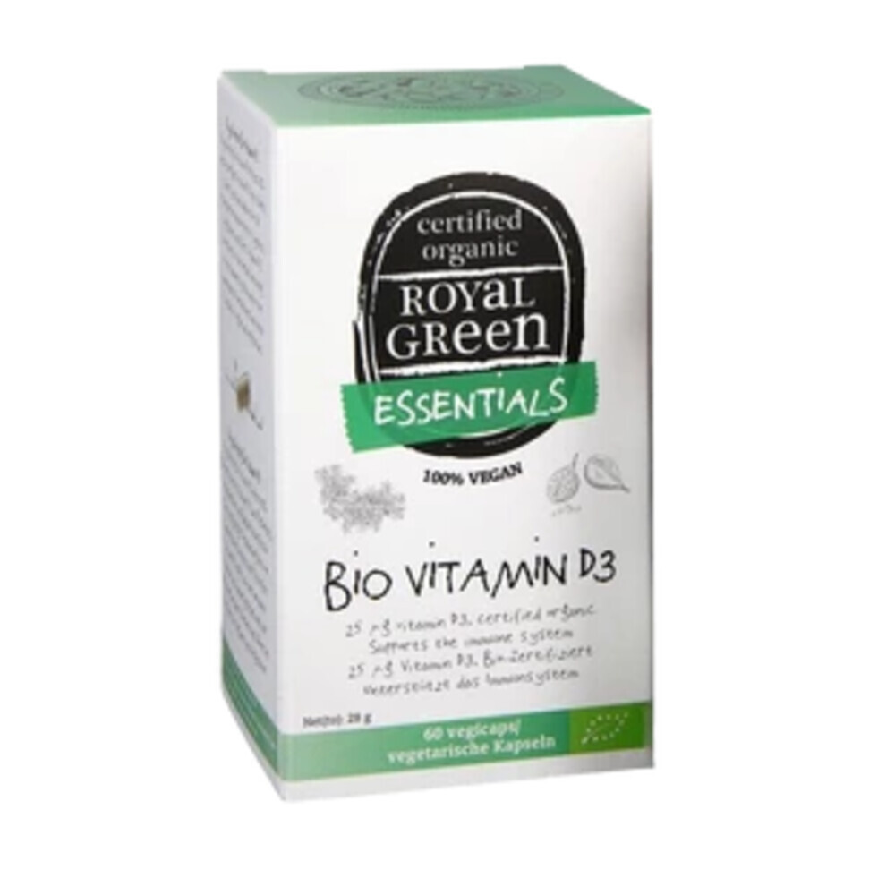 Royal Green Vitamine D3 Biologisch 60 vegacapsules