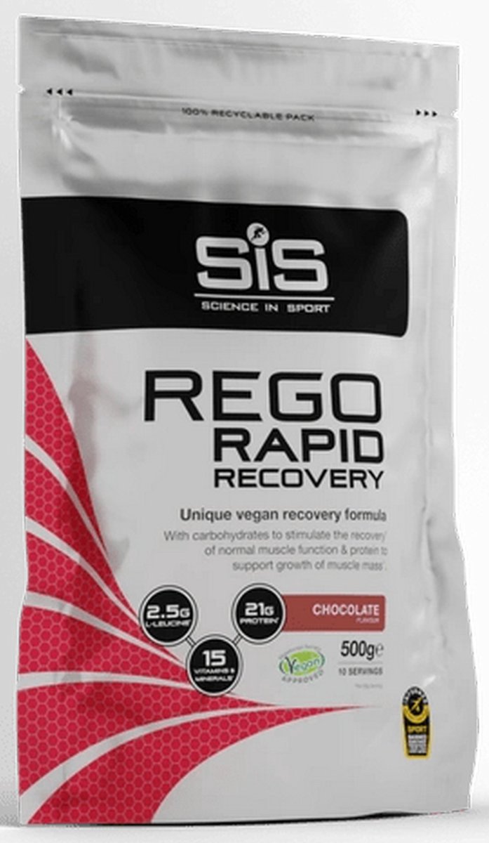 SIS - REGO Rapid Recovery Drink Poeder - Post Workout Proteïne Poeder - 21 g Eiwit per Portie - Chocolade Smaak - Vegan - 10 Porties - 500 g