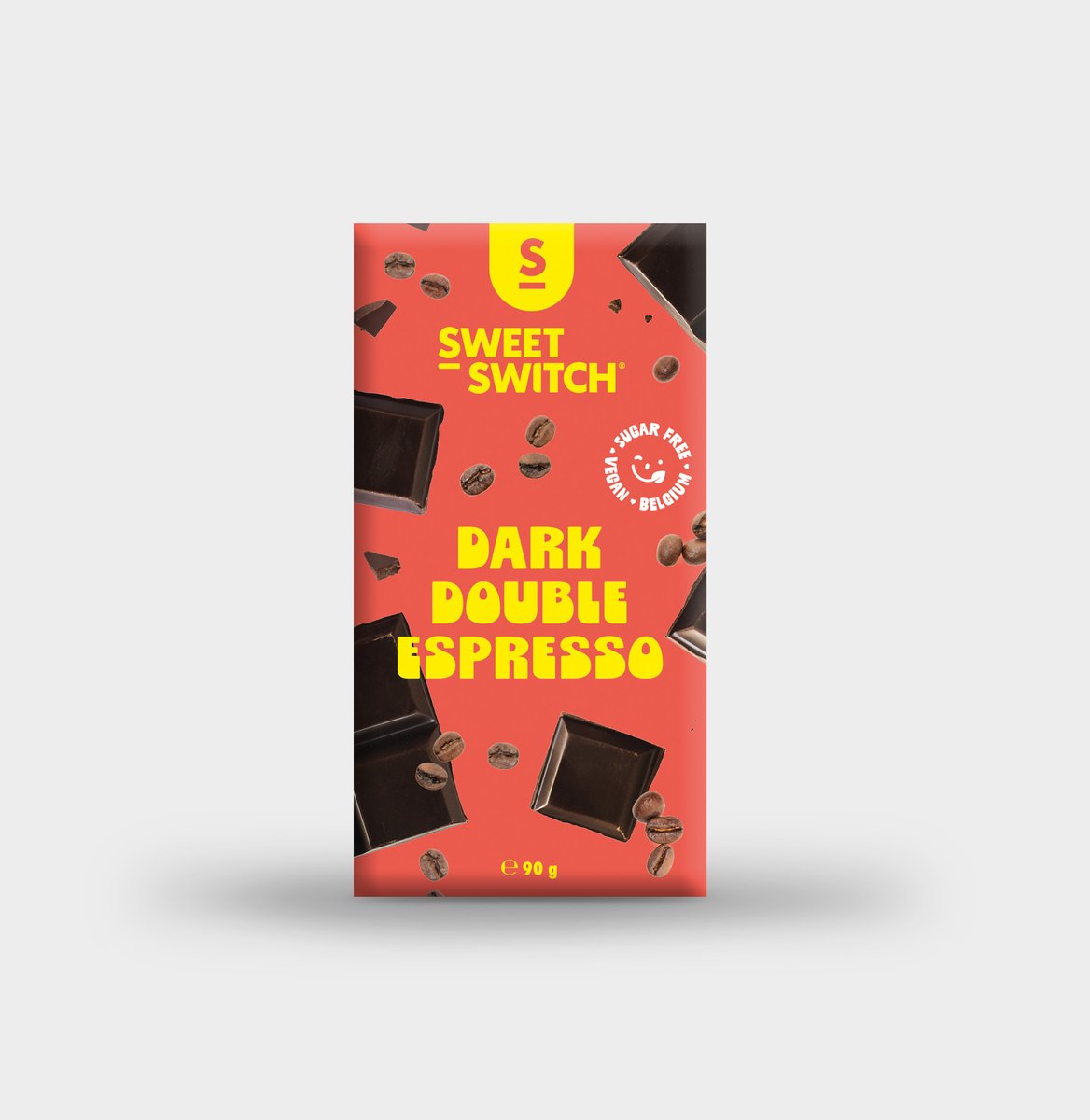 SWEET-SWITCH® - Dark Double Espresso 12 x 90g - Pure chocolade met koffiesmaak - Suikervrij - Glutenvrij - Vegan