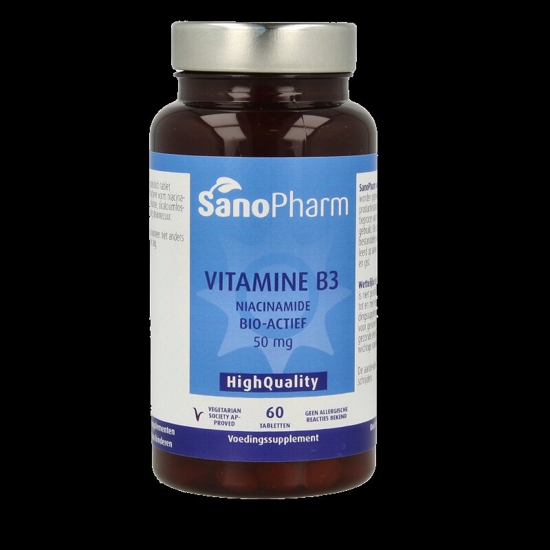 SanoPharm Vitamine B3 niacinamide 50mg 60 Tabletten