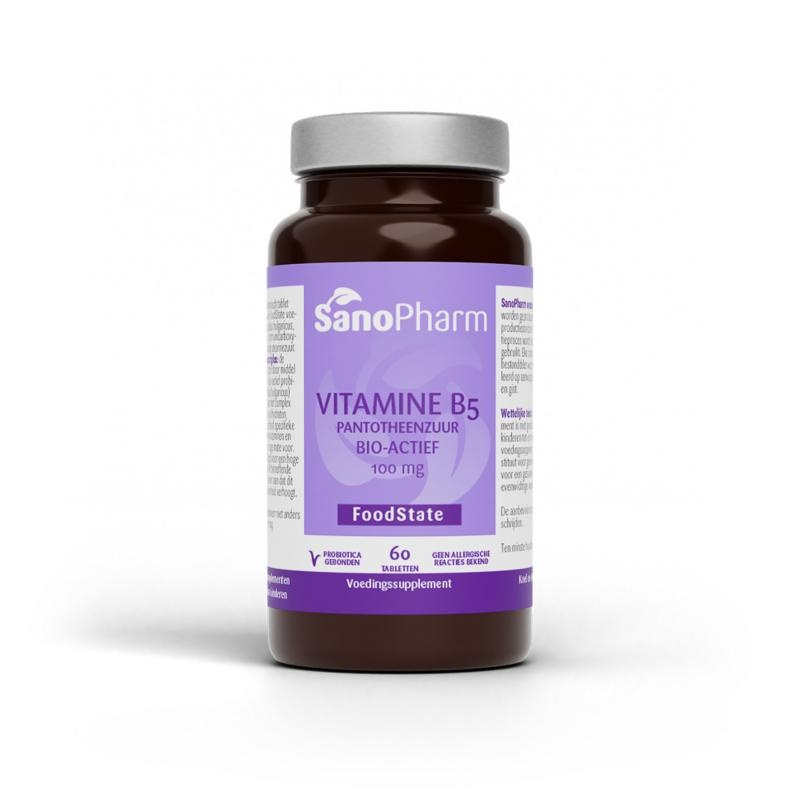 SanoPharm Vitamine B5 pantotheenzuur 100mg 60 Tabletten