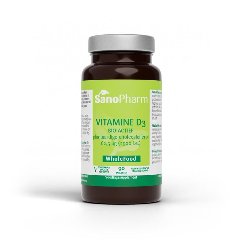SanoPharm Vitamine D3 62.5mcg/2500IE 90 Tabletten