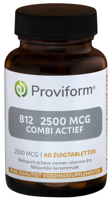 Vitamine B12 2500mcg combi actief 60 Zuigtabletten