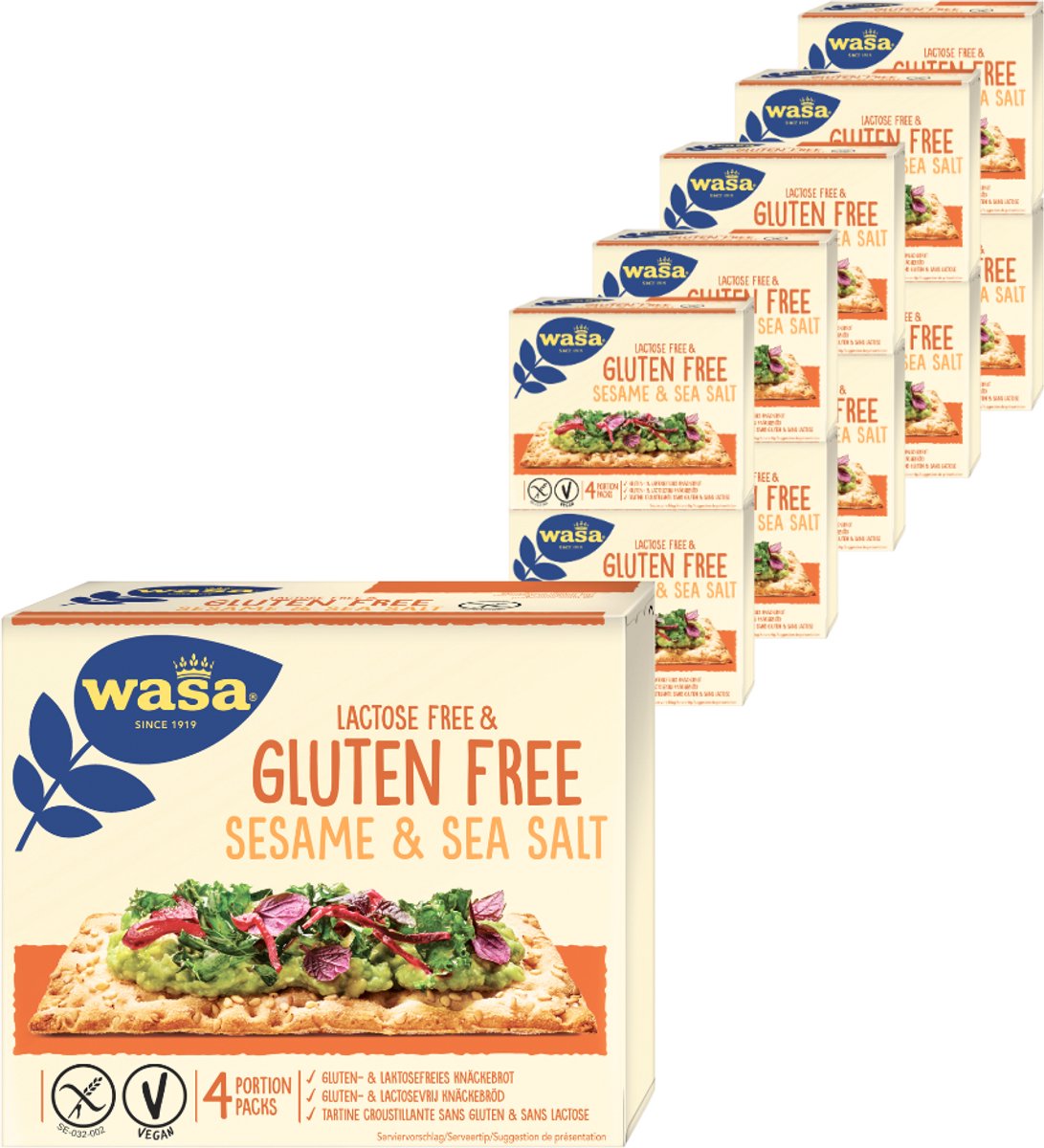 Wasa Glutenvrij knäckebröd Sesame & Seasalt 10x240g
