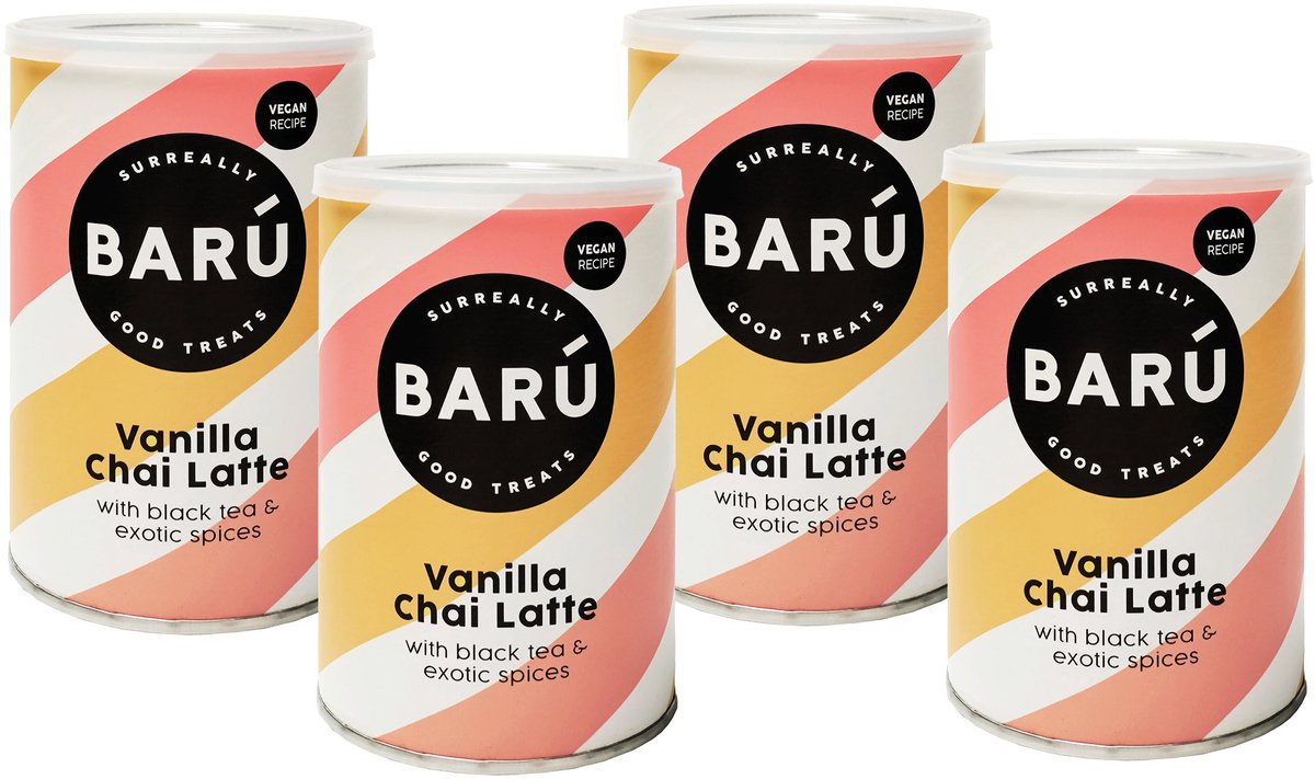 BARÚ Vanilla Chai Latte - Instant Theepoeder - 4 x 250g - 64 porties
