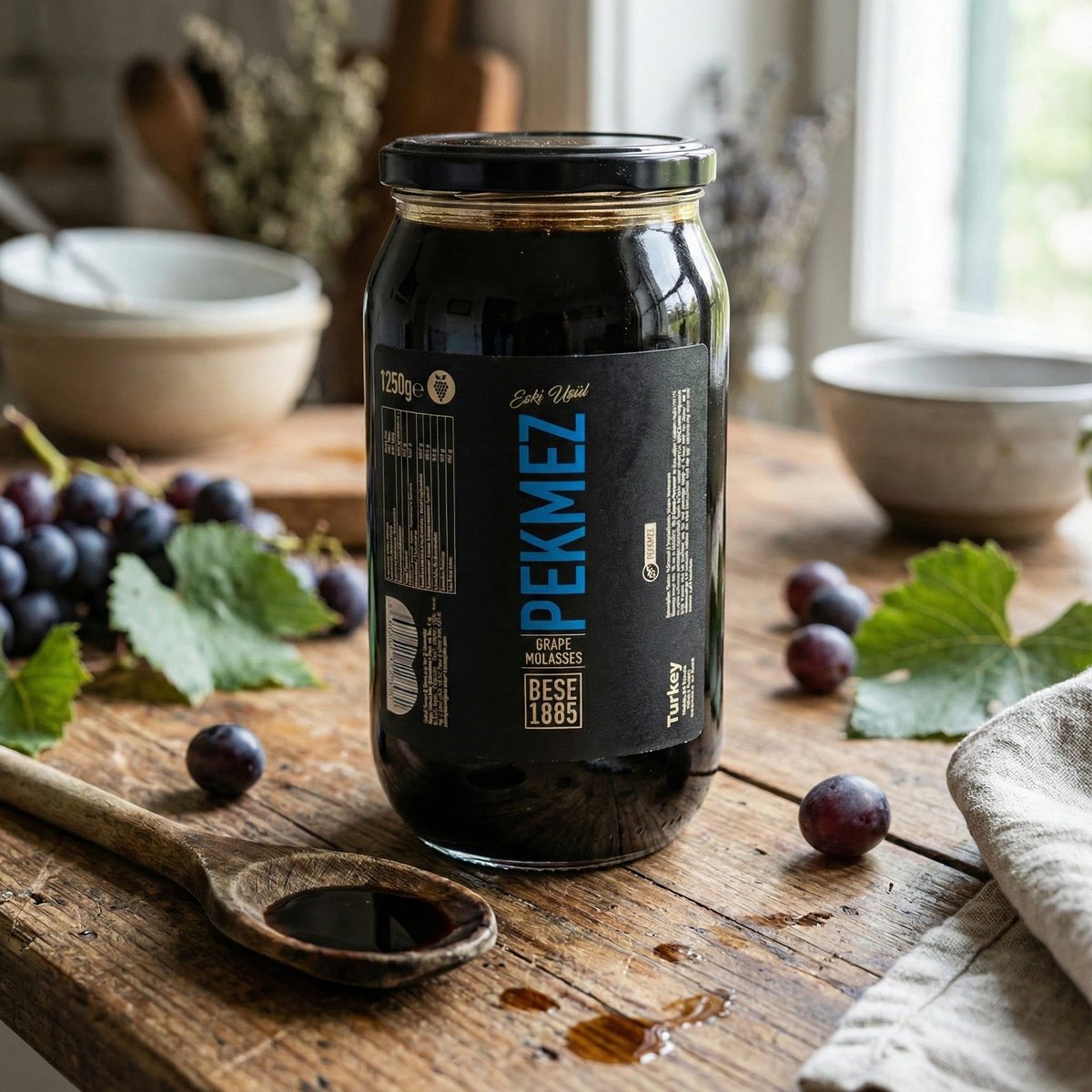 Druivenmelasse (Pekmez) - Natuurlijk - Zonder Toegevoegde Suikers - 1250 g