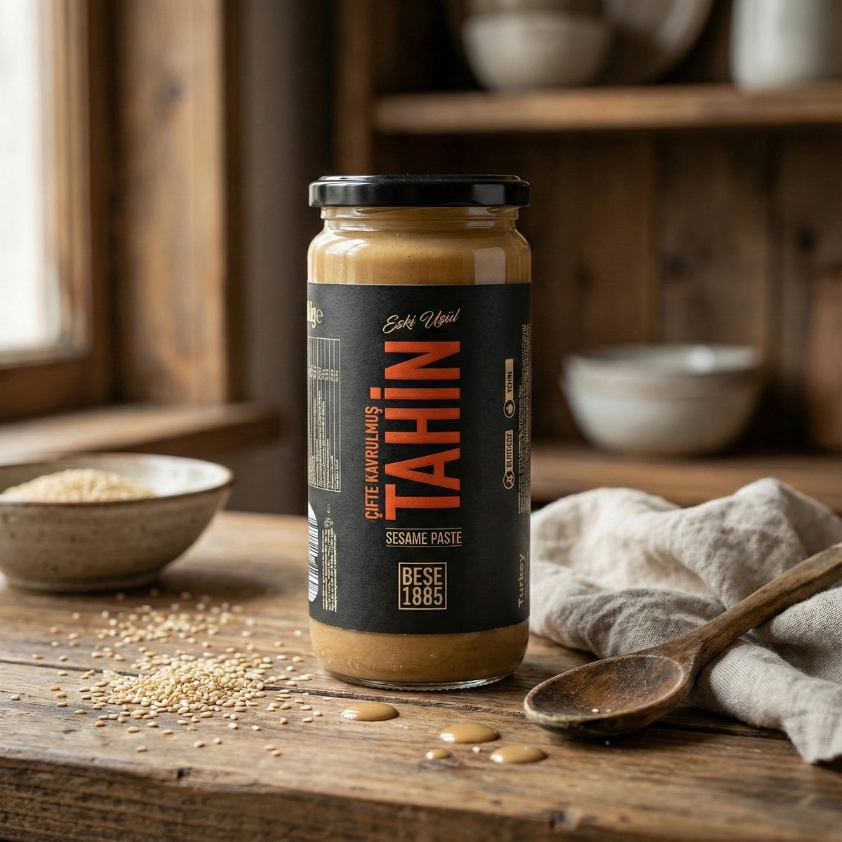 Dubbel Geroosterde Tahini (Sesampasta) - Intens van Smaak - 500 g