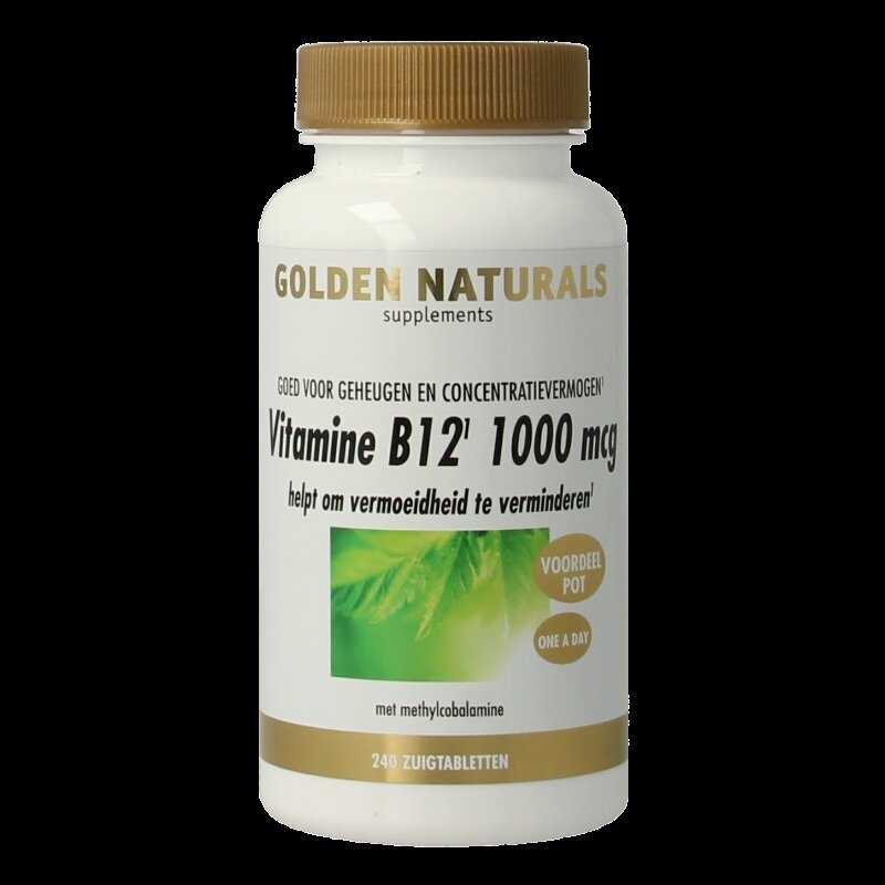 Golden Naturals Vitamine B12 1000mcg vegan 240 Zuigtabletten
