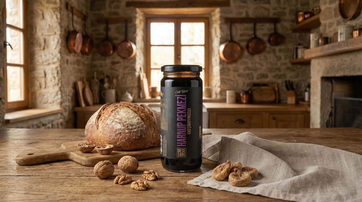 Harput - Carob Molasses (Johannesbroodmelasse) - Turkse Pekmez - Zoet Broodbeleg - 300 g