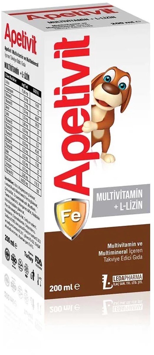 LedaPharma Apetivit Siroop 150ml - Natuurlijk Appetijtverhogend, Eetlust Stimulerend, Energieboost, Kinderen & Volwassenen, Vitamines, Gezond, Plantaardig, Smakelijk