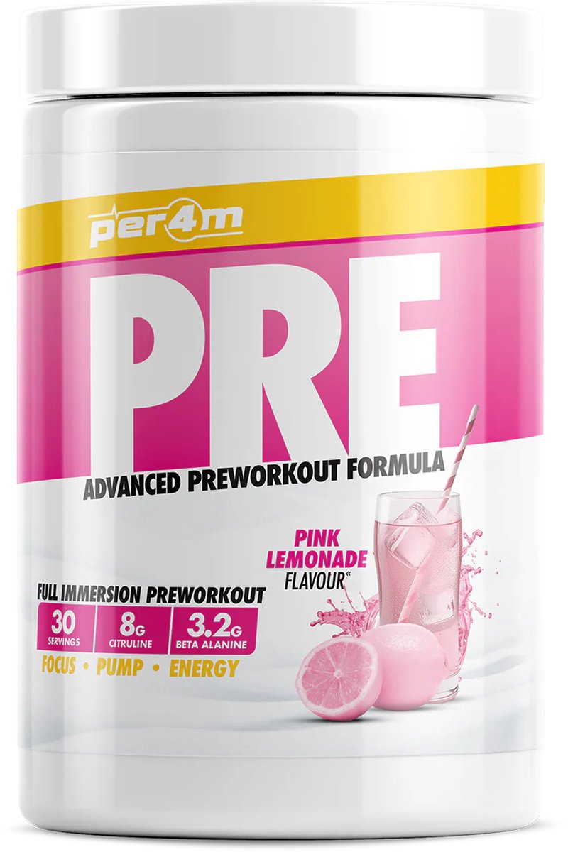Per4m - Pre Workout Stim - 570g - Pink Lemonade - pre-workout - preworkout - sportvoeding - fitness