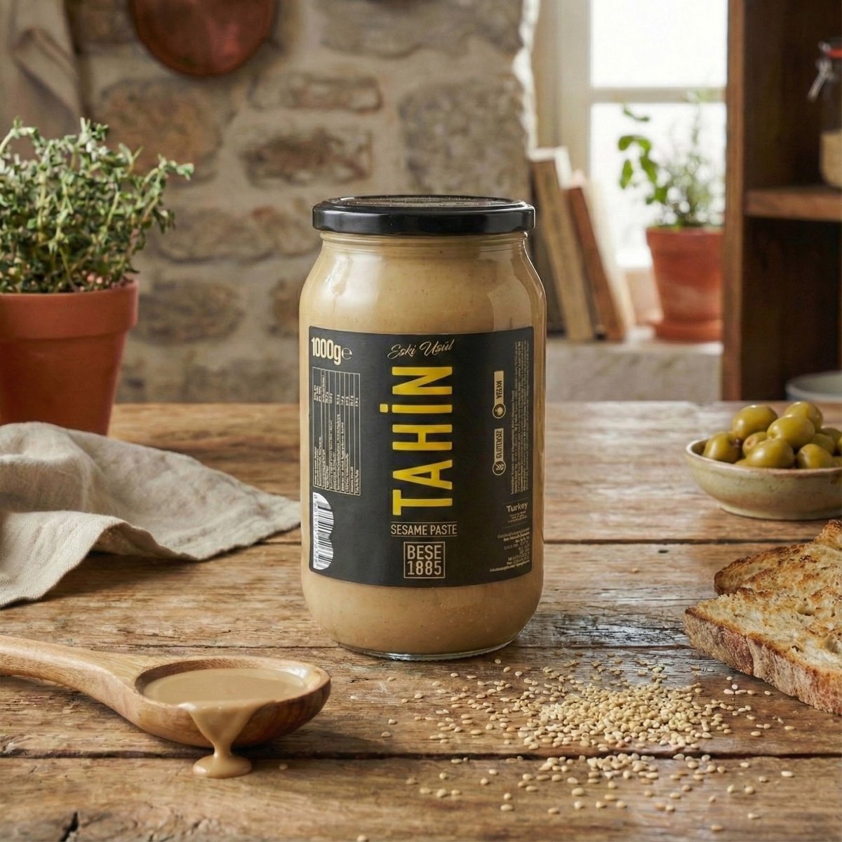 Tahini (Sesampasta) - 100% Sesam - Natuurlijk - 1 kg