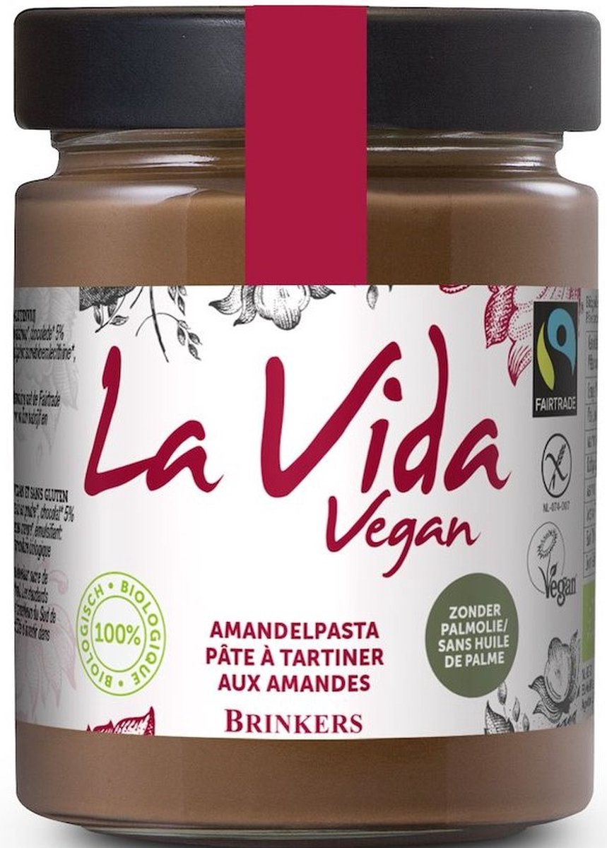 Amandelpasta La Vida Vegan - Pot 270 gram - Biologisch