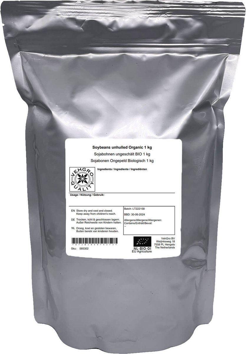 Sojabonen Ongepeld - 1 Kg - Holyflavours