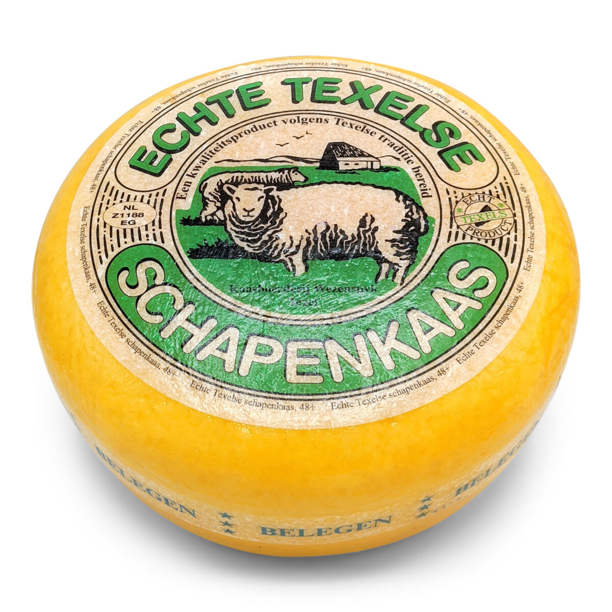 9kg Texelse Schapenkaas Belegen 48+ | Lactosevrij