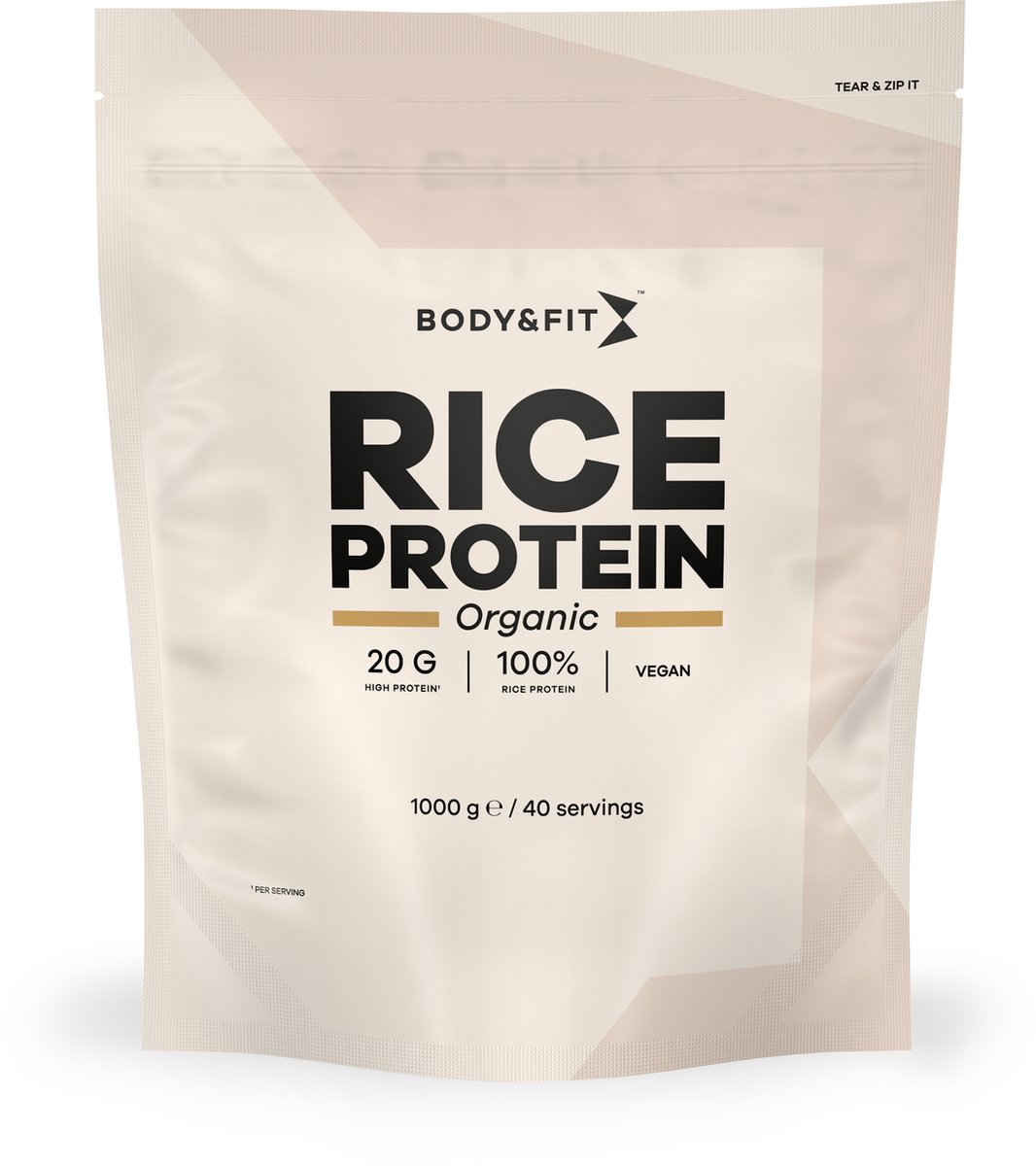 Body & Fit Rice Protein - Plantaardig Eiwitpoeder - Vegan Proteine Poeder - Biologisch Rijst Eiwit - 1000 gram (40 Shakes)