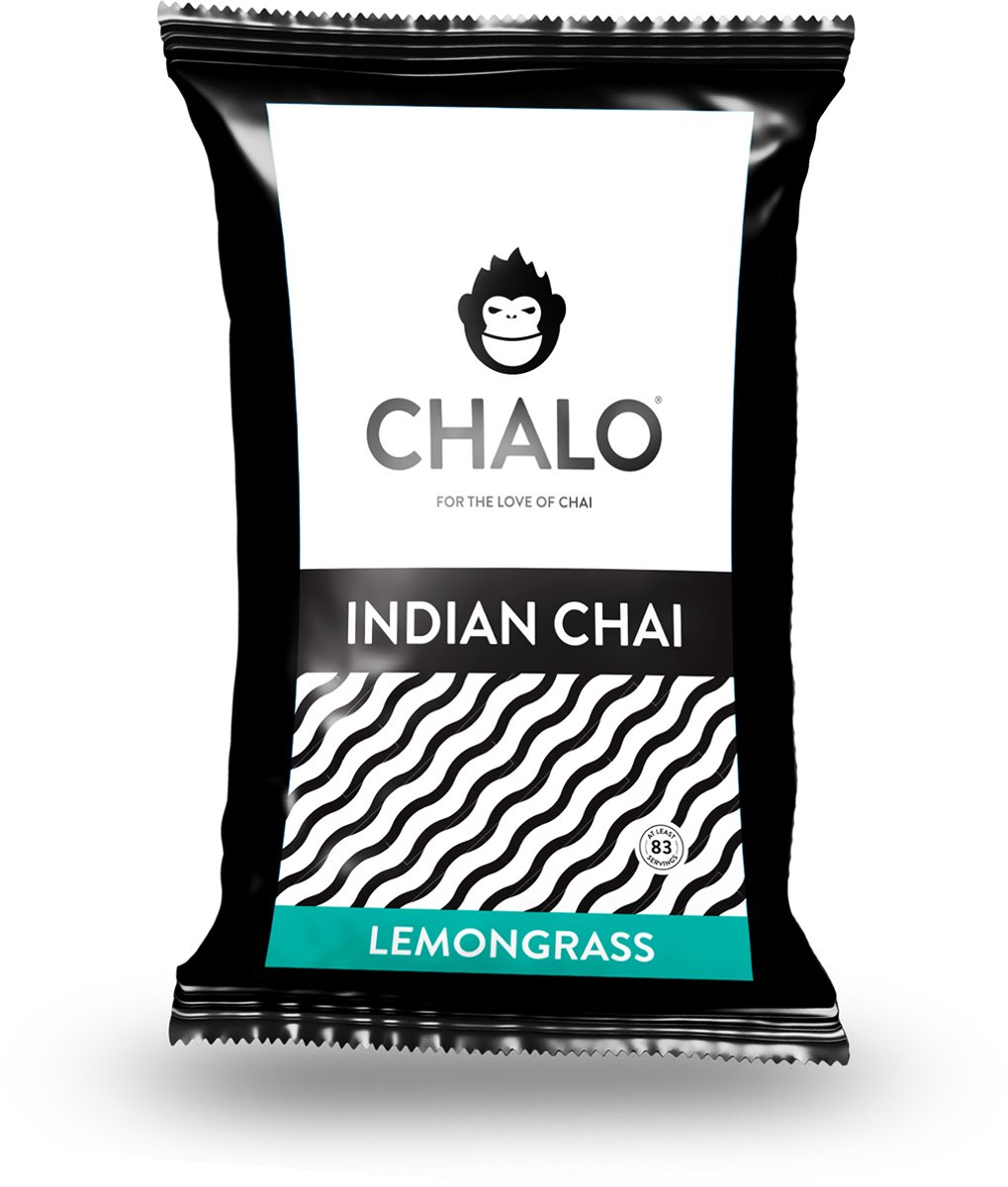 CHALO Lemongrass Chai Latte - Indische vegan poeder - 1KG Navulzak met maatschepje