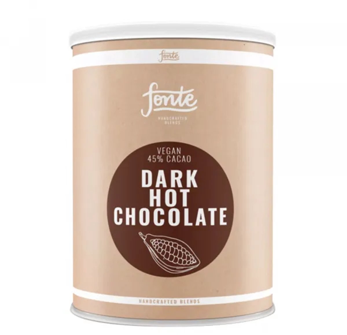 Fonte Dark Hot Chocolate - vegan chocoladedrank met 45% cacao - 2000 gram