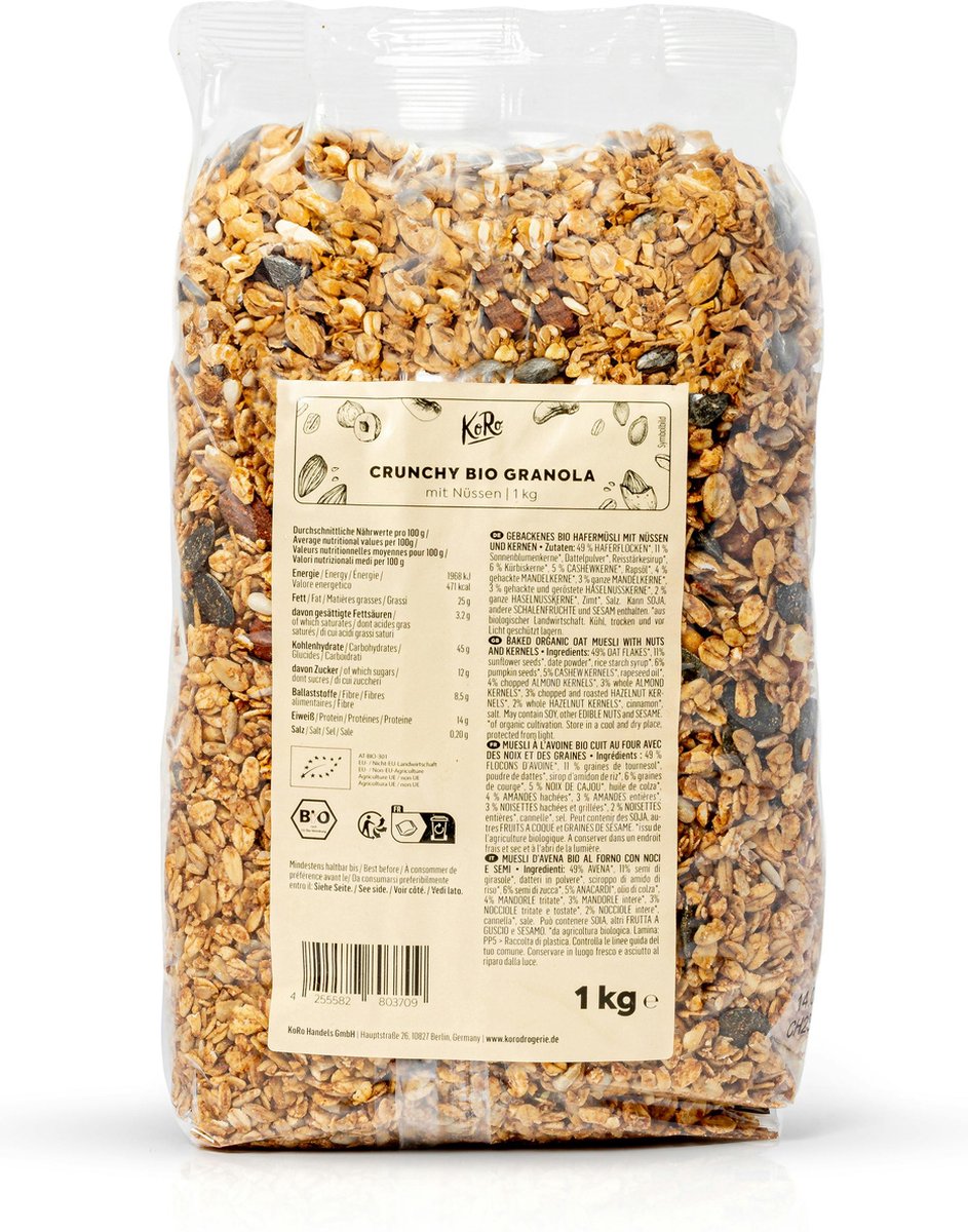KoRo | Bio crunchy granola met noten 1 kg