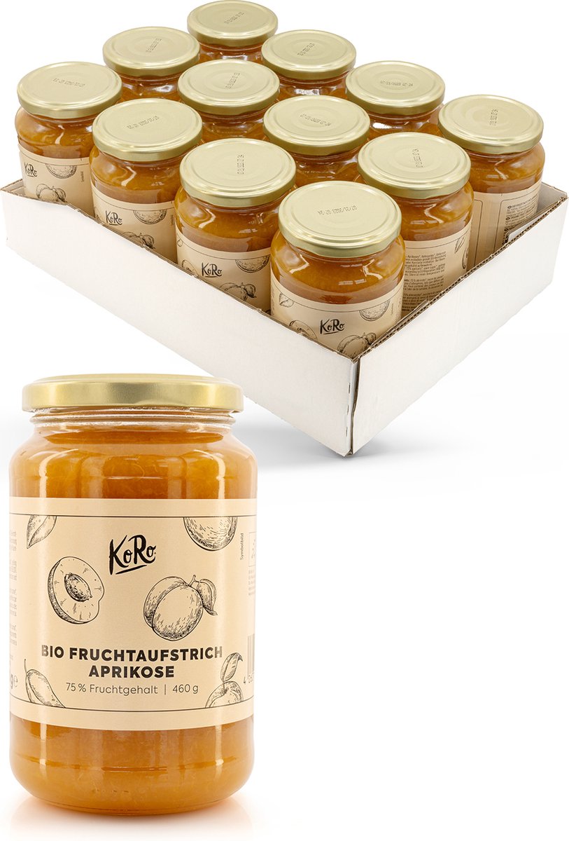 KoRo | Bio vruchtenspread abrikoos 12 x 460 g