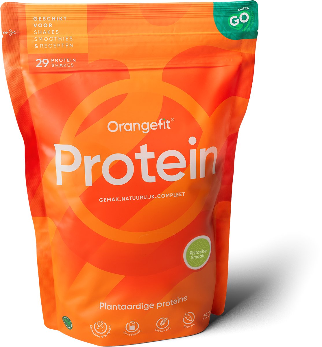 Orangefit Proteine Poeder - Vegan Proteine Shake - 750g (29 shakes) - Eiwitshake Chocolade - Lactosevrije Eiwitpoeder