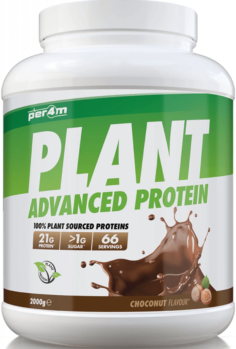 Per4m - Plant Protein - 2000g - Double Chocolate - Proteïne - Proteïne poeder - Eiwitpoeder - Eiwitten - Eiwit shake - Vegan