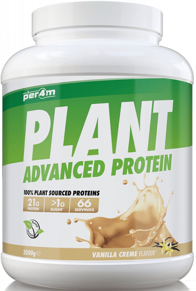 Per4m - Plant Protein - 2000g - Vanilla Creme - Proteïne - Proteïne poeder - Eiwitpoeder - Eiwitten - Eiwit shake - Vegan