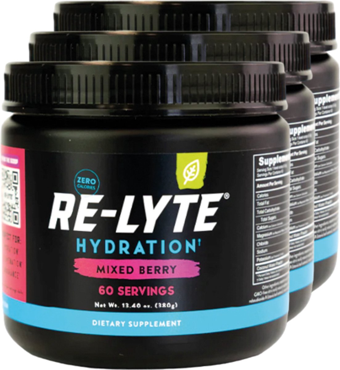 Re-Lyte | Hydration Drink Mix | Mixed Berry 380 g | 3 Stück | 3 x 380 Gramm