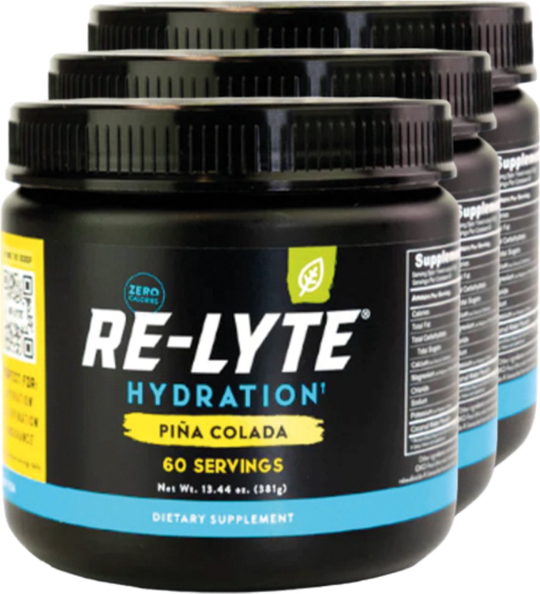Re-Lyte | Hydration Drink Mix | Pina Colada 381 g | 3 Stück | 3 x 381 Gramm