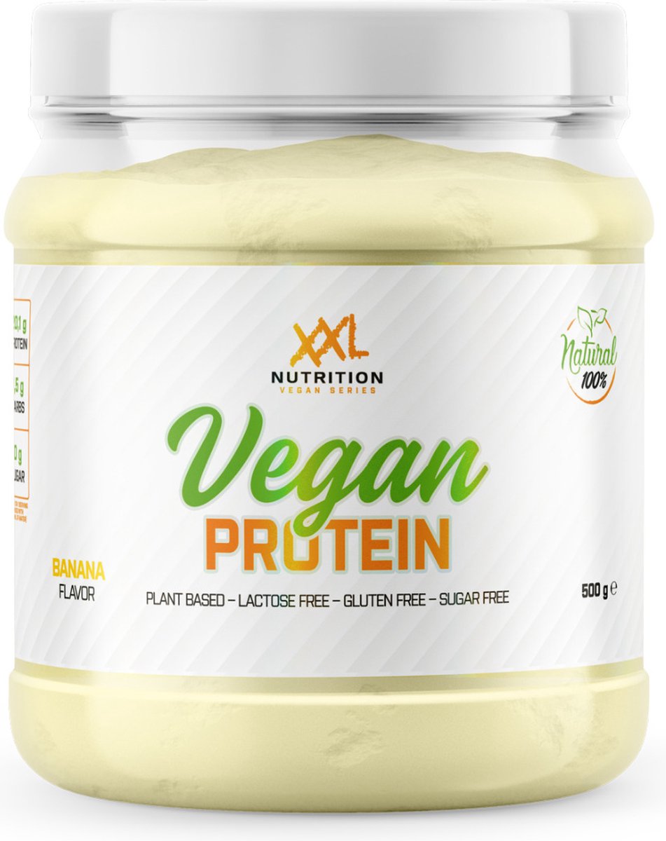 XXL Nutrition - Vegan Protein - Banaan - Whey Eiwitpoeder - Whey Protein - Proteïne Poeder - Eiwitshake - 500 gram (20 shakes)