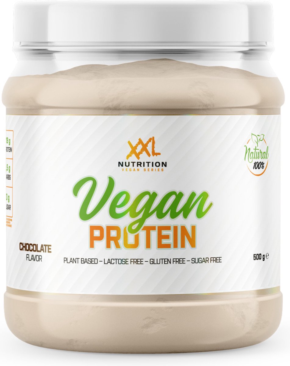 XXL Nutrition - Vegan Protein - Chocolade - Whey Eiwitpoeder - Whey Protein - Proteïne Poeder - Eiwitshake - 500 gram (20 shakes)