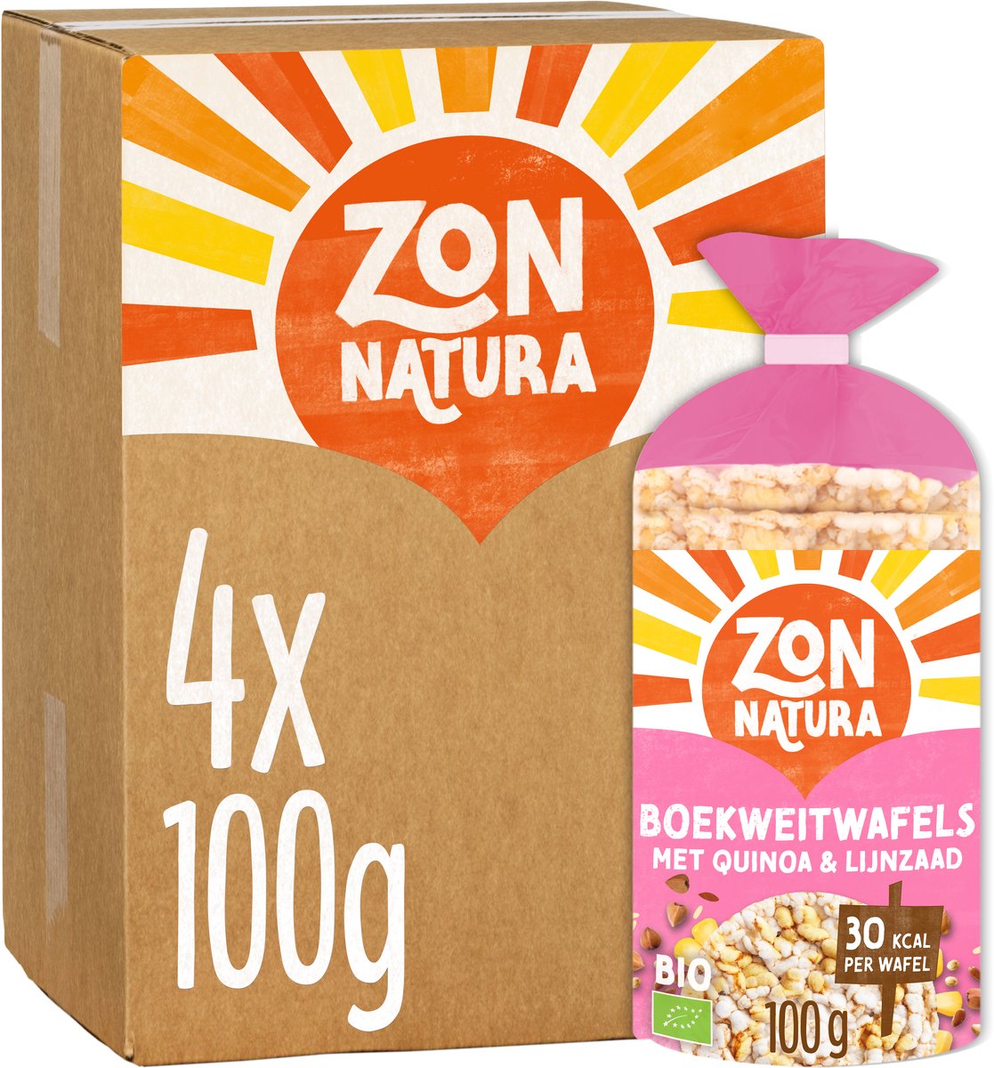 Zonnatura Biologische Boekweitwafels - Quinoa - 4 x 100g